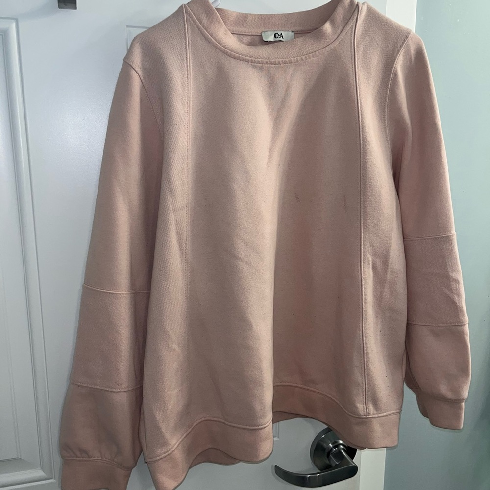 Elegant Blush Crew Neck Sweater